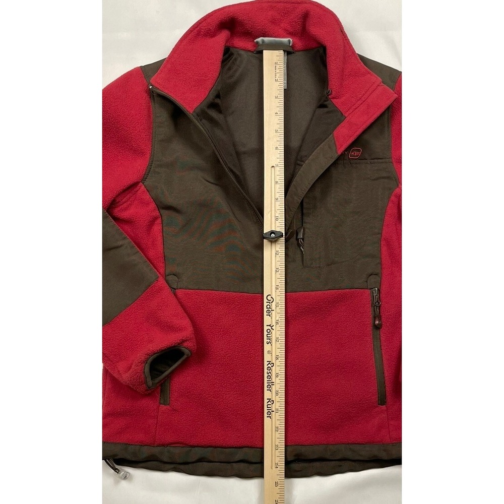 Free Country Ladies Fleece Jacket Full Zip Brown Raspberry Sz Small  Zip Pockets - Picture 3 of 6